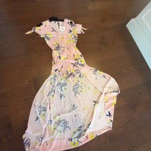 ~BB DAKOTA~ NWT Pink Floral Maxi-Dress with Shorts ~ JACK by BB DAKOTA ~ Size XS